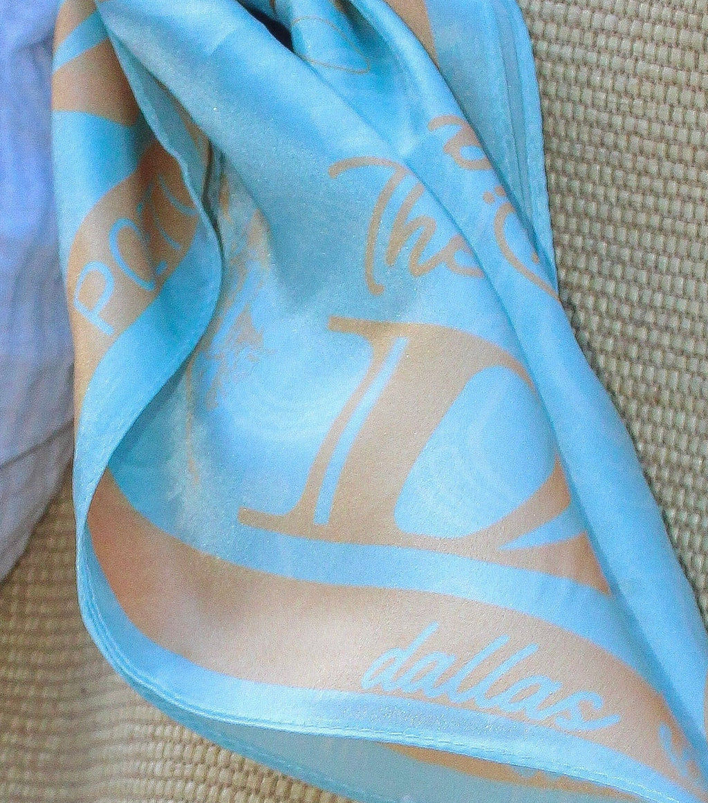 "The Big D” Mulberry Silk Scarf