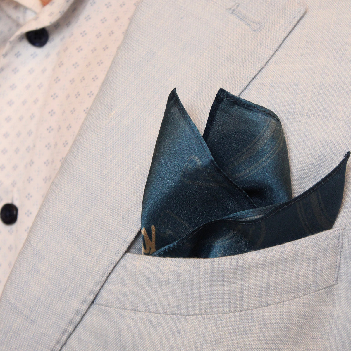 "The Big D” Mulberry Silk Scarf